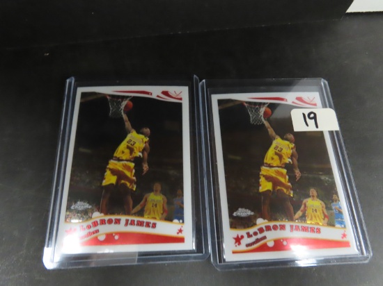 TWO (2) For One Money: 2005-06 TOPPS CHROME LEBRON JAMES #102 CLEVELAND CAVALIERS 3RD YEAR