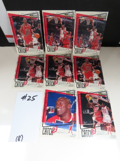 Eight (8) For One Money: MICHAEL JORDAN 1997-98 UPPER DECK COLLECTOR'S CHOICE CATCH 23 CARDS