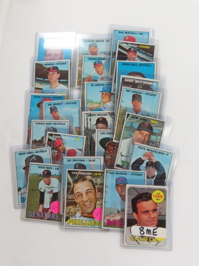 Twenty-Four (24) For One Money: 1967 Topps Baseball Card Collection, Bellville, Texas Estate Find!