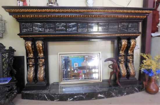 Black Marble Fireplace