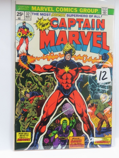 CAPTAIN MARVEL #32 1974 JIM STARLIN STORY, COVER & ART; ORIGIN of DRAX