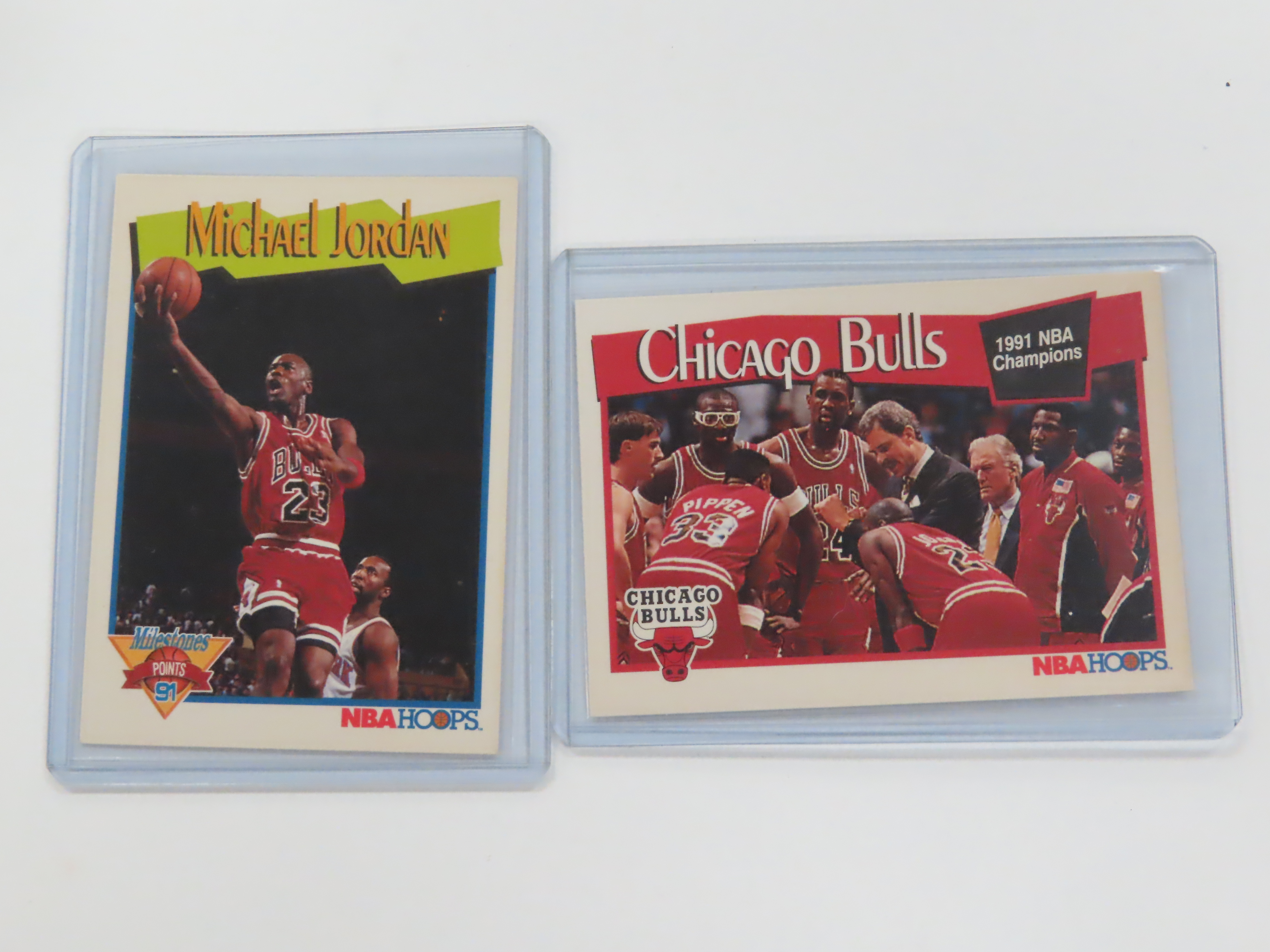 1991 NBA Hoops Michael Jordan Basketball Card / Chicago Bulls 