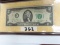 1976 $2 Bicentennial Bill in folder