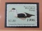 1995-96 $5 Massachusetts Common Eider Waterfowl Stamp, Unused in Display