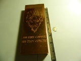 One Hundred (100) Troy Ounces .999 Fine Copper Bullion Bar, 6 lbs pure. $12 SHIPPING For This Beast