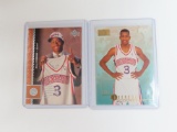 TWO (2) AI RC's For One Money:1996 Upper Deck Allen Iverson #91 AND 1996 Skybox Premium  76ers #85
