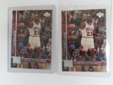 TWO (2) X The Money: 1997-98 MICHAEL JORDAN - Upper Deck Basketball Card # 18