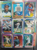Collection of 1990-91 Baseball Cards in 9 pocket top loaders incl. Fred McGriff, Ruben Sierra,