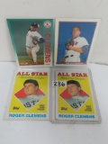 Four (4) Roger Clemens Cards For One Money!