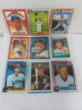 Nine (9) Baseball Cards incl. Ken Griffey Jr, Nolan Ryan, Ozzie Smith, YAZ, Musial, Randy Johnson,