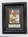Hank Aaron Signed mini photo in 7