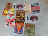 $36 SHIPPING: TEN (10) Reproduction Tin Advertising Signs For One Money. most are 12