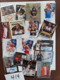 Sixteen (16) Signed Basketball Cards incl Rookie Cards all One Money.