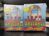 TWO (2) X The Money: 1990 Fleer Baseball Complete Boxes of 36 Packs in Each Box.