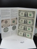 Four (4) UNCUT 2006 $1 Federal Reserve Notes.