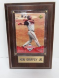 2006 Upper Deck Ken Griffey Jr. Baseball Card on plaque