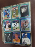 Eighteen (18) pages of Baseball Cards incl. Gary Sheffield, Rickey Henderson, Will Clark, Dale