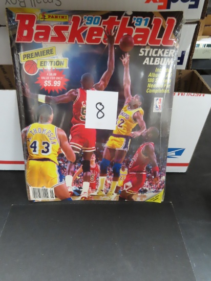 Unopened: 1990-91 Panini NBA Basketball STICKER ALBUM Factory SEALED SET Michael Jordan 180 stickers