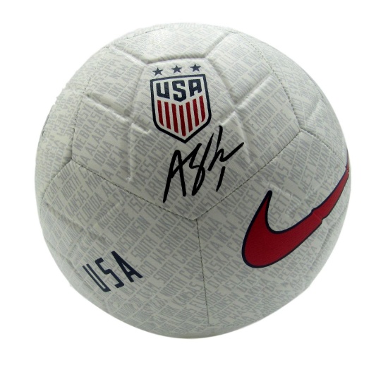 Alyssa Naeher USA Women's Soccer Team Signed Nike White Soccer Ball JSA 145818