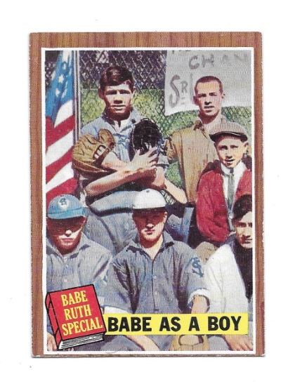 Vintage 1962 Topps Babe Ruth Special "Babe as a Boy" Card #135