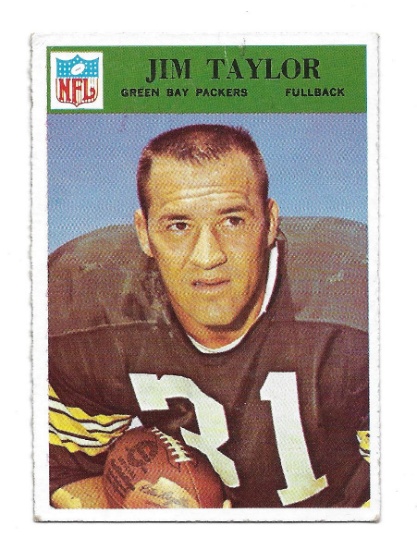 Vintage 1966 Philadelphia Gum Company Jim Taylor Green Bay Packers Card #89