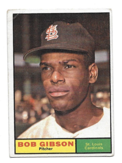 Vintage 1961 Topps Bob Gibson St. Louis Cardinals Card #211