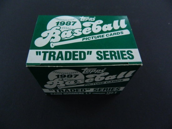 1987 Topps Baseball Traded Series Card #1T-132T, 132 cards, unopened