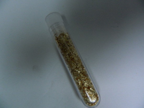 (2) Two 2.5" Tubes of Gold Flakes