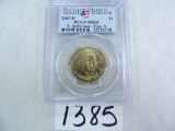 2007-P Thomas Jefferson Dollar, SATIN FINISH, Position A, PCGS Graded MS68