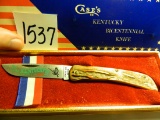 Case XX USA 4 Dot 1976 Stag 5137 SS Kentucky Bicentennial Sodbuster Knife in Box