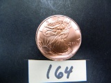 Twenty (20) One Ounce .999 Fine Copper Bullion Rounds, All One Money. Walking Liberty Design