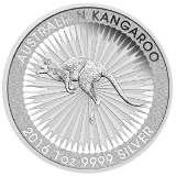 One Ounce .9999 Fine Silver Australian Kangaroo, One Ounce Fine Silver, 2016