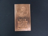 1/2 Pound .9995 Fine Copper Bullion Bar, Walking Liberty