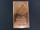 1/2 Pound .9995 Fine Copper Bullion Bar with Eagle