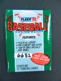 Six (6) Unopened Packs of 1992 Fleer Baseball Cards, 17 cards per pack. All One Money