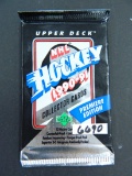 Six (6) Unopened Packs of 1990-91 Upperdeck  NHL Hockey Cards, 12 cards per pack, All One Money