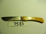 Vintage Carl Schlieper 99irY folding knife, hammer forged Solingen Germany, with eye trademark