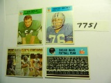 Four (4) 1966 Philadelphia Gum Co. Football cards incl. Jim Ringo, Roger Brown and Bears Team Card