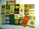 Sixteen (16) 1930s-1940's Matchbook Covers, All One Money