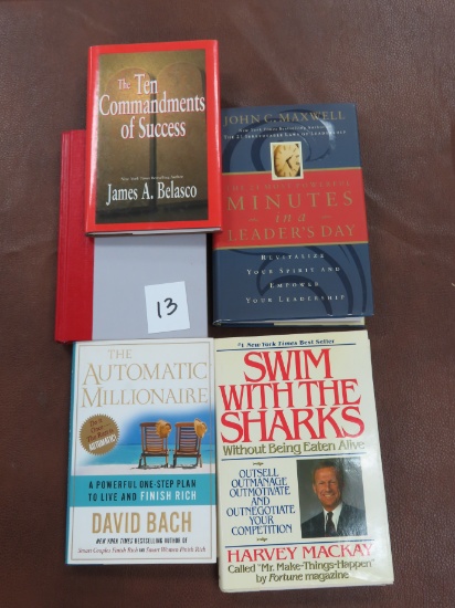 Five (5) hardback books on Success, Business and Money. all one $