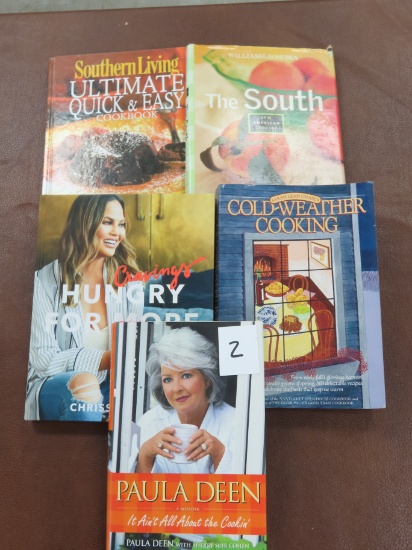 Three Cook Books For One Money: Teigen, Southern Living, The South, Cold Weather Cooking and