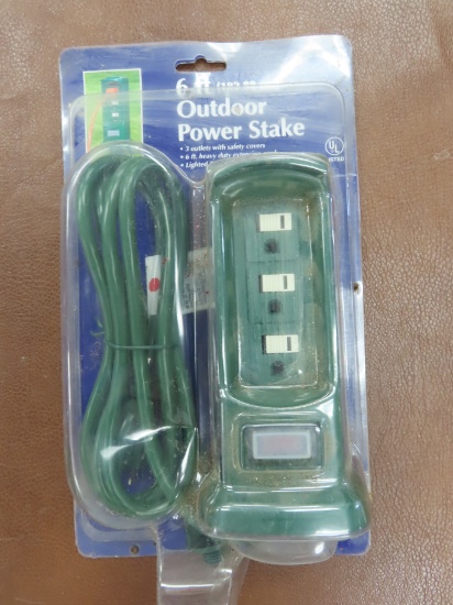 6 Feet Outdoor Power Stake, in package