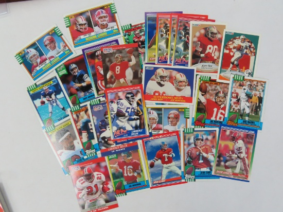 Thirty-Two (32) 1990 Football Star Cards incl. (1) Bo Jackson, (4) LT, (2) Barry Sanders, (2) Marino