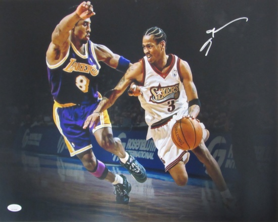 Allen Iverson HOF 76ers Signed/Autographed 16x20 Photo w/ Kobe Bryant JSA 156852