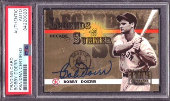 2003 Donruss #LS-8 Bobby Doerr Boston Red Sox Signed/Auto Card PSA/DNA 152884