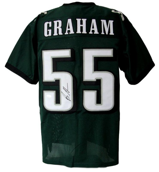 Brandon Graham Philadelphia Eagles Autographed/Signed Green Jersey JSA 142382