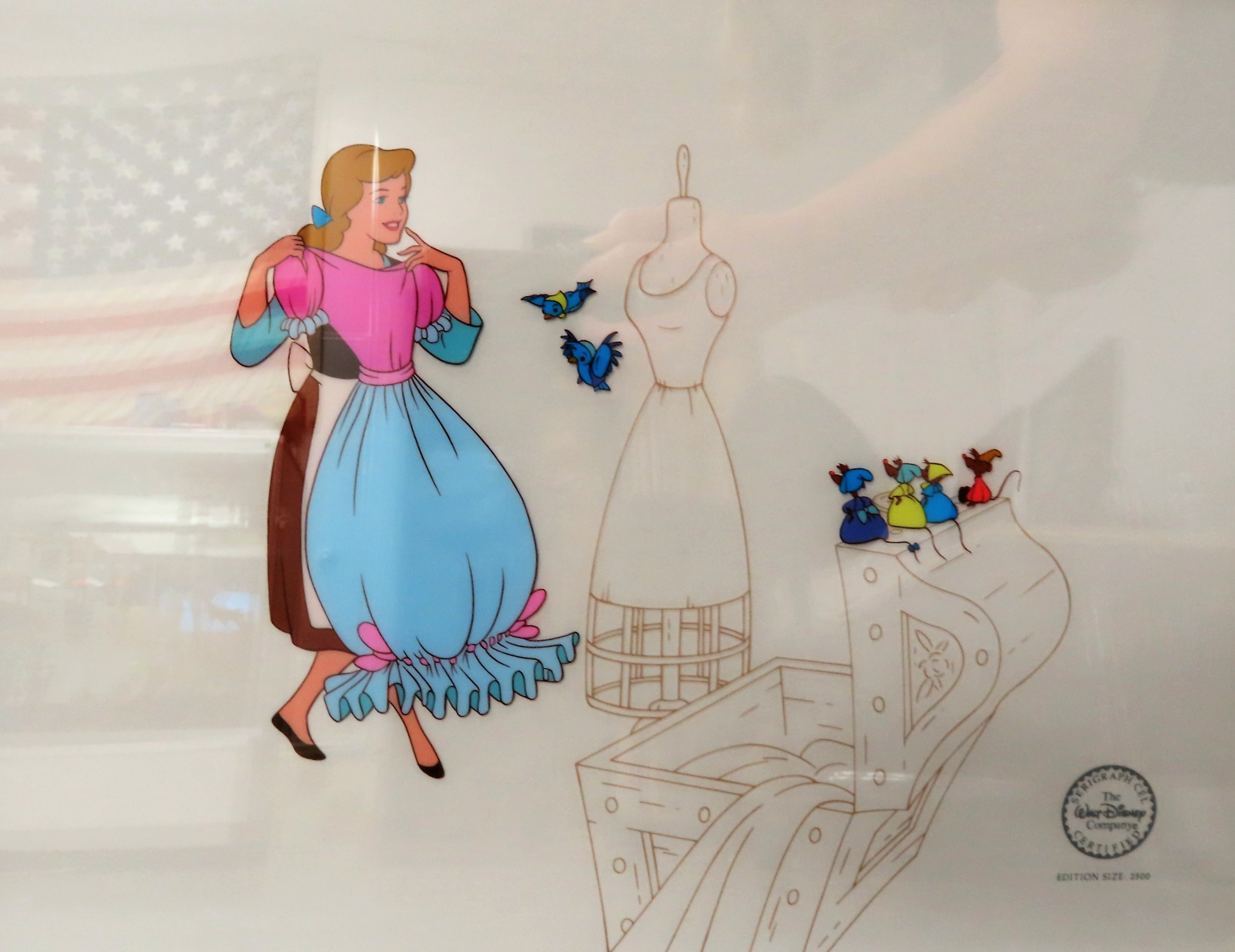 Disney Cinderella Serigraph Cel, Framed and | Proxibid