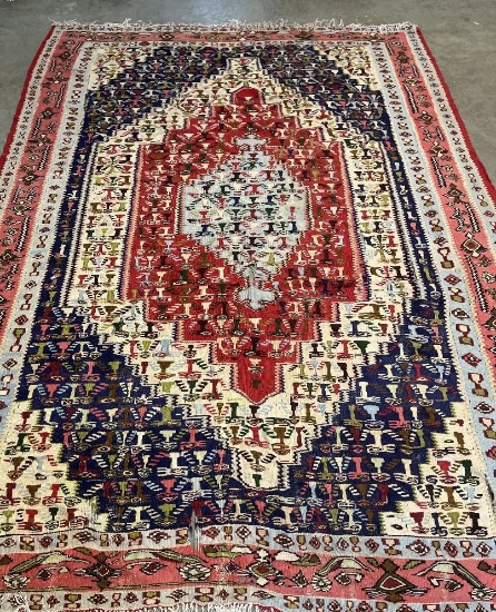6' by 9' Kilim Kurdish Hand Tied Persian Carpet retail $2500, Hand Knotted Oriental Rug. $99 SHIP