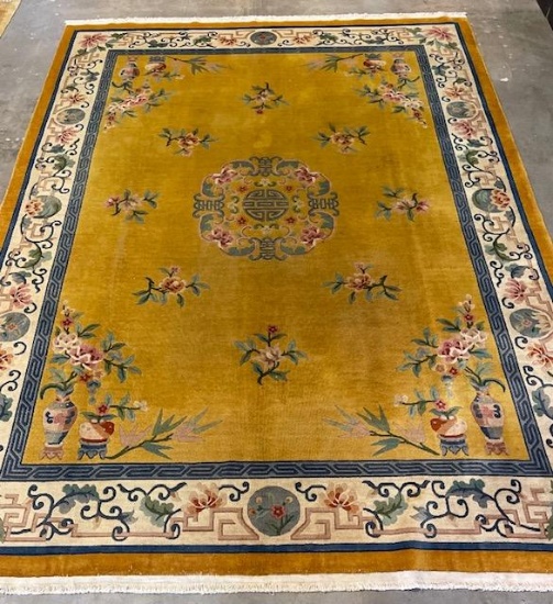 9' by 12' Chinese Aubusson hand made Oriental Rug, $129 SHIPPING