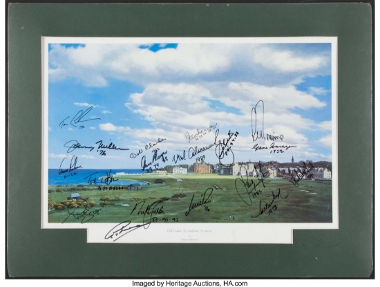 British Open Winners Multi-Signed Lithograph. Guaranteed 100% to Pass a PSA or JSA Authentication!